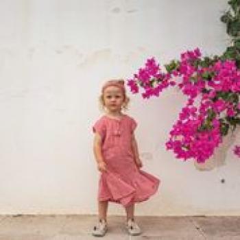 Kinder-Kleid von mara mea in blush (Rosa) - coral triangle